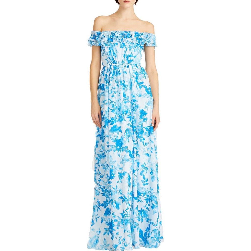 Ml Monique Lhuillier Adline Maxi Dress Size 6 $645